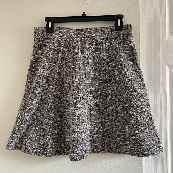 Ann Taylor Loft Grey Cotton Skirt - Picture 2 of 4